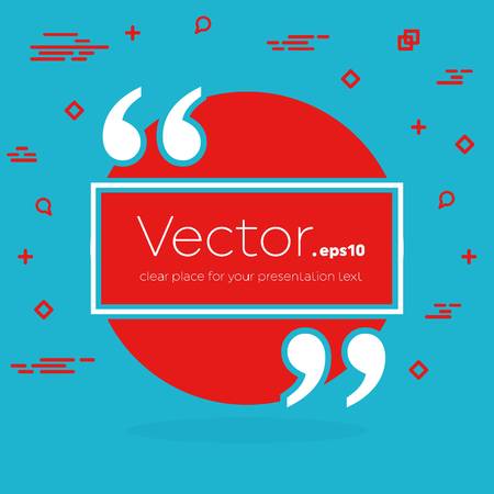 Abstract concept vector empty speech square quote text bubble. For web and mobile app isolated on background, illustration template design, creative presentation, business infographic social media.のイラスト素材