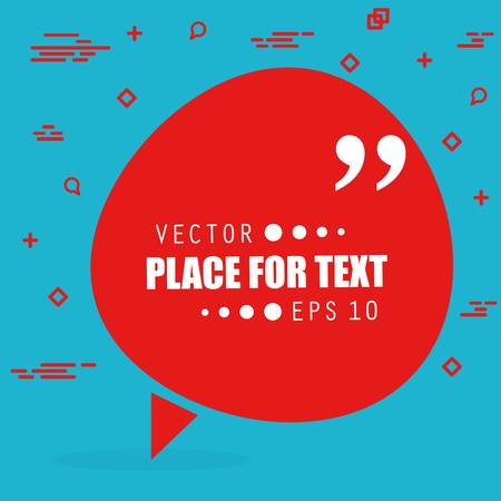 Abstract concept vector empty speech square quote text bubble. For web and mobile app isolated on background, illustration template design, creative presentation, business infographic social media.のイラスト素材