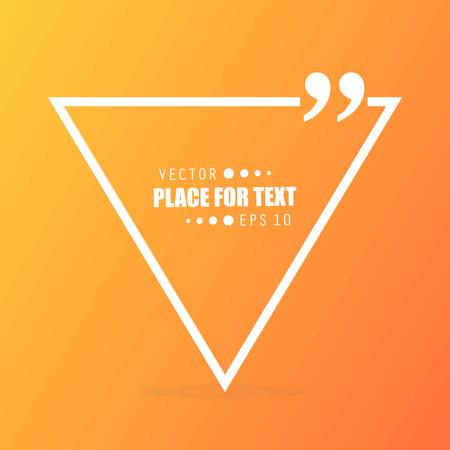 Abstract concept vector empty speech square quote text bubble. For web and mobile app isolated on background, illustration template design, creative presentation, business infographic social media.のイラスト素材