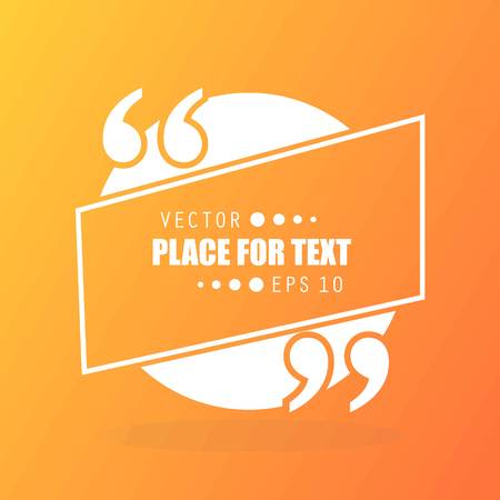 Abstract concept vector empty speech square quote text bubble. For web and mobile app isolated on background, illustration template design, creative presentation, business infographic social media.のイラスト素材