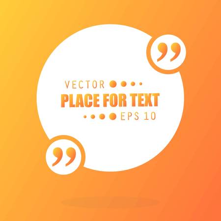 Abstract concept vector empty speech square quote text bubble. For web and mobile app isolated on background, illustration template design, creative presentation, business infographic social media.のイラスト素材