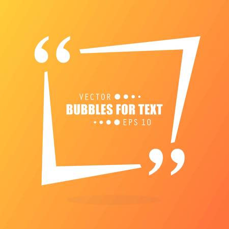 Abstract concept vector empty speech square quote text bubble. For web and mobile app isolated on background, illustration template design, creative presentation, business infographic social media.のイラスト素材