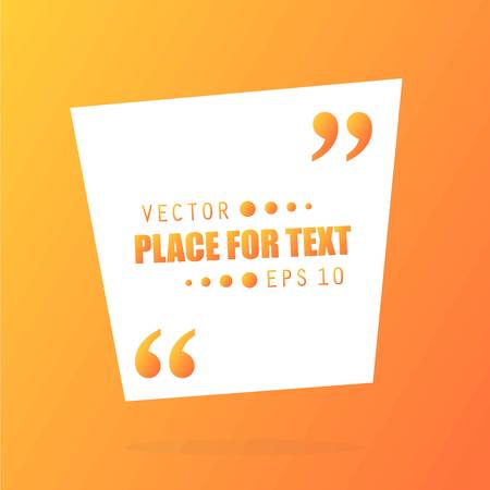 Abstract concept vector empty speech square quote text bubble. For web and mobile app isolated on background, illustration template design, creative presentation, business infographic social media.のイラスト素材