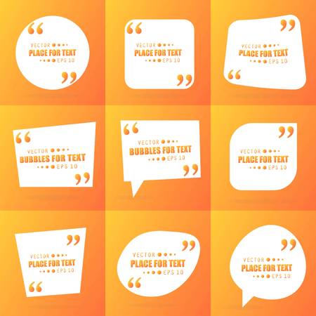 Abstract concept vector empty speech square quote text bubble. For web and mobile app isolated on background, illustration template design, creative presentation, business infographic social media.のイラスト素材