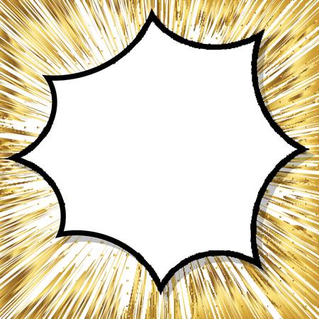 Abstract creative concept vector comic pop art style blank, layout template with clouds beams and isolated dots background. For sale banner, empty speech bubble set, illustration halftone book designのイラスト素材