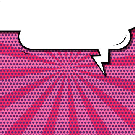 Abstract creative concept vector comic pop art style blank, layout template with clouds beams and isolated dots background. For sale banner, empty speech bubble set, illustration halftone book design.のイラスト素材