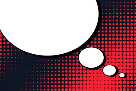Abstract creative concept vector comic pop art style blank, layout template with clouds beams and isolated dots background. For sale banner, empty speech bubble set, illustration halftone book design.のイラスト素材