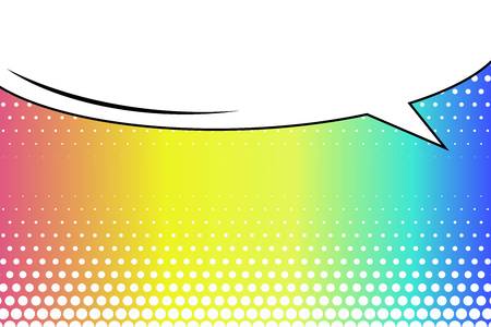 Abstract creative concept vector comic pop art style blank, layout template with clouds beams and isolated dots background. For sale banner, empty speech bubble set, illustration halftone book design.のイラスト素材