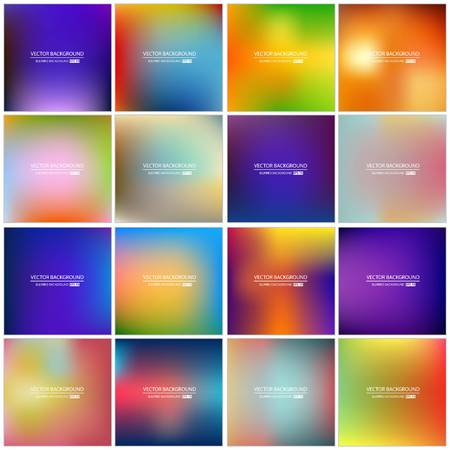 Abstract Creative concept vector multicolored blurred background set. For Web and Mobile Applications, art illustration template design, business infographic and social media, modern decoration.のイラスト素材