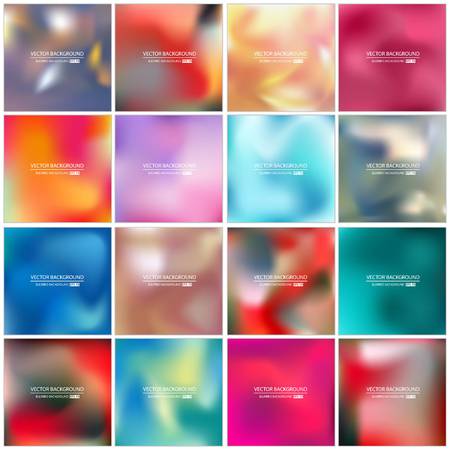 Abstract Creative concept vector multicolored blurred background set. For Web and Mobile Applications, art illustration template design, business infographic and social media, modern decoration.のイラスト素材