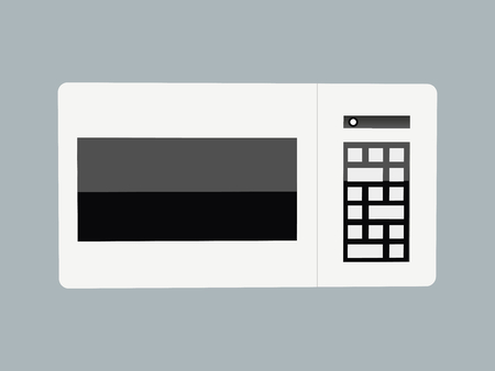Abstract creative funny cartoon microwave set isolated on transparent background. For web and mobile app, clipart art. Concept idea design element. Vector illustration theme.のイラスト素材