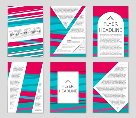 Abstract vector layout background set. For art template design, list, front page, mockup brochure theme style, banner, idea, cover, booklet, print, flyer, book, blank, card, ad, sign, sheet,, a4.のイラスト素材