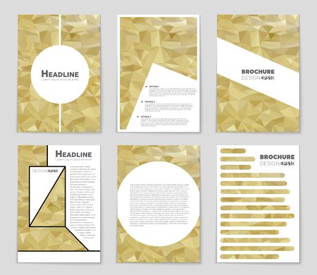 Abstract vector layout background set. For art template design, list, page, mockup brochure theme style, banner, idea, cover, booklet, print, flyer, book, blank, card, ad, sign, sheet,, a4.のイラスト素材