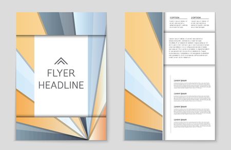 Abstract vector layout background set. For art template design, list, front page, mockup brochure theme style, banner, idea, cover, booklet, print, flyer, book, blank, card, ad, sign, sheet,, a4.のイラスト素材