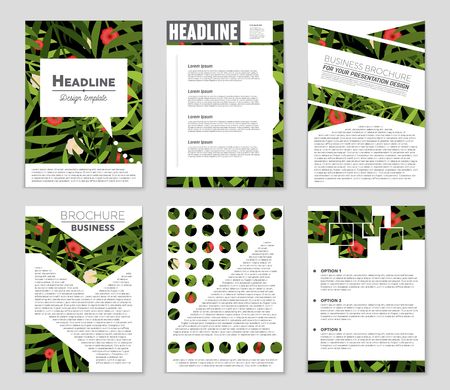 Abstract vector layout background set for art template design, list, front page, mockup brochure theme style, banner, idea, cover, booklet, print, book, blank, card, ad, sign, sheet.のイラスト素材