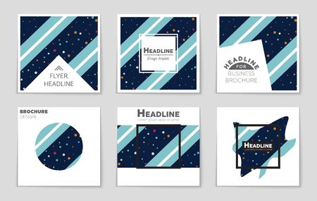 Abstract vector layout background set. For art template design, list, front page, mockup brochure theme style, banner, idea, cover, booklet, print, flyer, book, blank, card, ad, sign, sheet,, a4.のイラスト素材