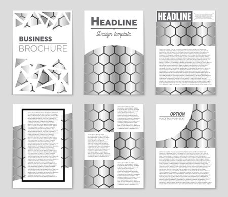 Abstract vector layout background set. For art template design, list, front page, mockup brochure theme style, banner, idea, cover, booklet, print, flyer, book, blank, card, ad, sign, sheet,, a4.のイラスト素材