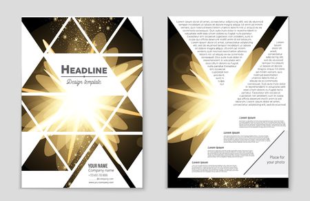 Abstract vector layout background set. For art template design, list, front page, mockup brochure theme style, banner, idea, cover, booklet, print, flyer, book, blank, card, ad, sign, sheet,, a4.のイラスト素材
