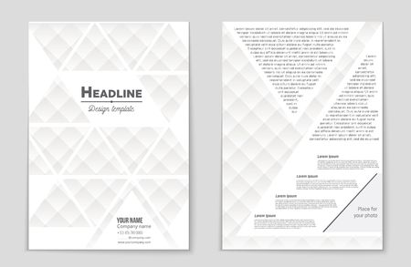 Abstract vector layout background set. For art template design, list, front page, mockup brochure theme style, banner, idea, cover, booklet, print, flyer, book, blank, card, ad, sign, sheet,, a4のイラスト素材