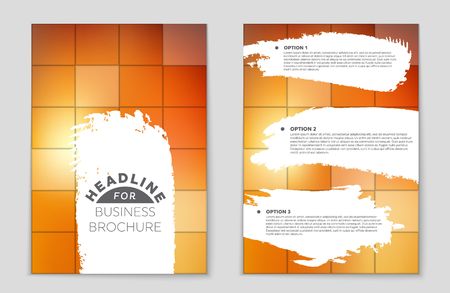 Abstract vector layout background set. For art template design, list, front page, mockup brochure theme style, banner, idea, cover, booklet, print, flyer, book, blank, card, ad, sign, sheet,, a4.のイラスト素材