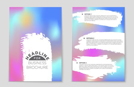Abstract vector layout background set. For art template design, list, front page, mockup brochure theme style, banner, idea, cover, booklet, print, flyer, book, blank, card, ad, sign, sheet,, a4.のイラスト素材
