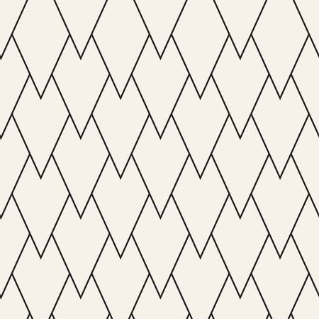 Abstract concept vector monochrome geometric pattern. Black and white minimal background. Creative illustration template. Seamless stylish texture. For wallpaper, surface, web design, textile, decor.のイラスト素材