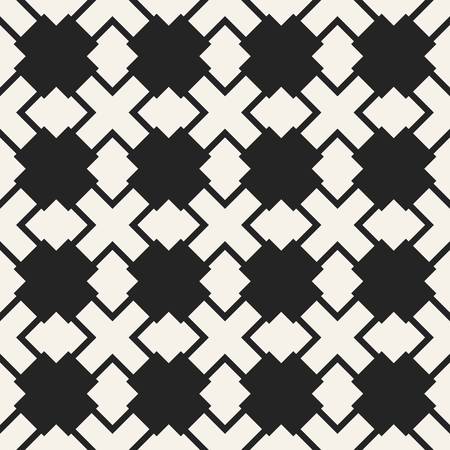 Abstract concept vector monochrome geometric pattern. Black and white minimal background. Creative illustration template. Seamless stylish texture. For wallpaper, surface, web design, textile, decor.のイラスト素材