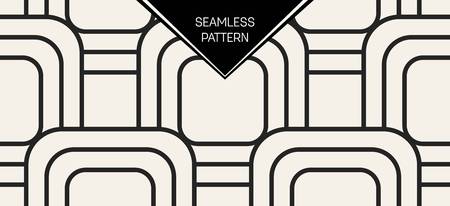 Abstract concept vector monochrome geometric pattern. Black and white minimal background. Creative illustration template. Seamless stylish texture. For wallpaper, surface, web design, textile, decorのイラスト素材