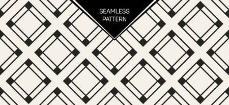 Abstract concept vector monochrome geometric pattern. Black and white minimal background. Creative illustration template. Seamless stylish texture. For wallpaper, surface, web design, textile, decorのイラスト素材