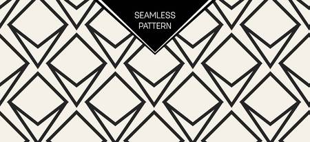 Abstract concept vector monochrome geometric pattern. Black and white minimal background. Creative illustration template. Seamless stylish texture. For wallpaper, surface, web design, textile, decorのイラスト素材