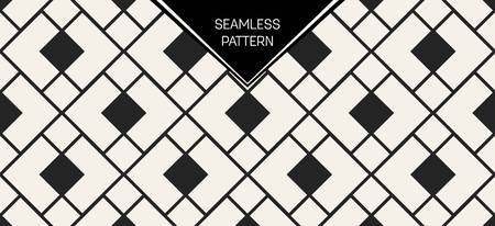 Abstract concept vector monochrome geometric pattern. Black and white minimal background. Creative illustration template. Seamless stylish texture. For wallpaper, surface, web design, textile, decorのイラスト素材