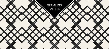 Abstract concept vector monochrome geometric pattern. Black and white minimal background. Creative illustration template. Seamless stylish texture. For wallpaper, surface, web design, textile, decorのイラスト素材