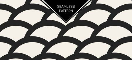 Abstract concept vector monochrome geometric pattern. Black and white minimal background. Creative illustration template. Seamless stylish texture. For wallpaper, surface, web design, textile, decorのイラスト素材