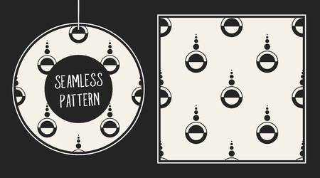 Abstract concept vector monochrome geometric pattern. Black and white minimal background. Creative illustration template. Seamless stylish texture. For wallpaper, surface, web design, textile, decorのイラスト素材