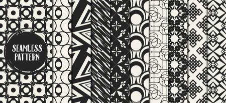 Abstract concept vector monochrome geometric pattern. Black and white minimal background. Creative...