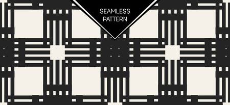Abstract concept vector monochrome geometric pattern. Black and white minimal background. Creative illustration template. Seamless stylish texture. For wallpaper, surface, web design, textile, decorのイラスト素材