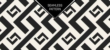 Abstract concept vector monochrome geometric pattern. Black and white minimal background. Creative illustration template. Seamless stylish texture. For wallpaper, surface, web design, textile, decorのイラスト素材