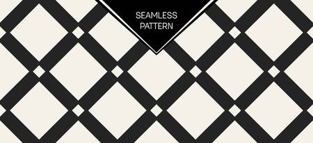 Abstract concept vector monochrome geometric pattern. Black and white minimal background. Creative illustration template. Seamless stylish texture. For wallpaper, surface, web design, textile, decorのイラスト素材