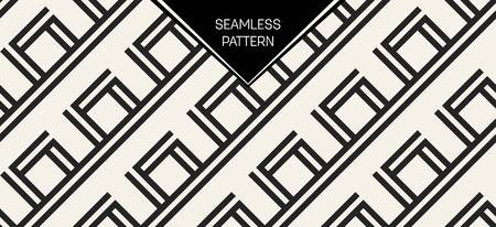 Abstract concept vector monochrome geometric pattern. Black and white minimal background. Creative illustration template. Seamless stylish texture. For wallpaper, surface, web design, textile, decorのイラスト素材