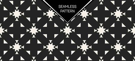 Abstract concept vector monochrome geometric pattern. Black and white minimal background. Creative illustration template. Seamless stylish texture. For wallpaper, surface, web design, textile, decorのイラスト素材