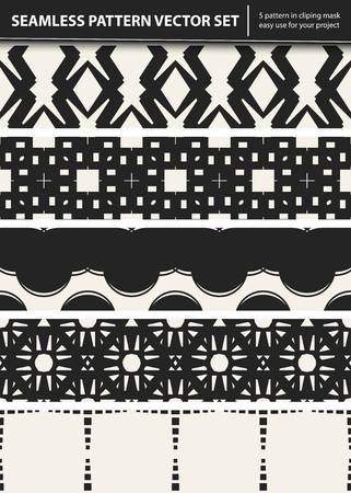 Abstract concept vector monochrome geometric pattern. Black and white minimal background. Creative illustration template. Seamless stylish texture. For wallpaper, surface, web design, textile, decorのイラスト素材