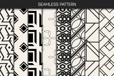 Abstract concept vector monochrome geometric pattern. Black and white minimal background. Creative...