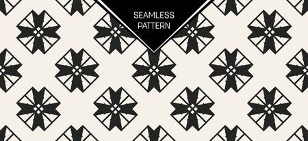 Abstract concept vector monochrome geometric pattern. Black and white minimal background. Creative illustration template. Seamless stylish texture. For wallpaper, surface, web design, textile, decorのイラスト素材