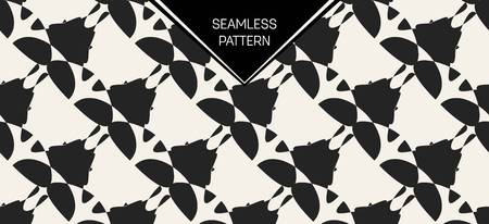 Abstract concept vector monochrome geometric pattern. Black and white minimal background. Creative illustration template. Seamless stylish texture. For wallpaper, surface, web design, textile, decorのイラスト素材
