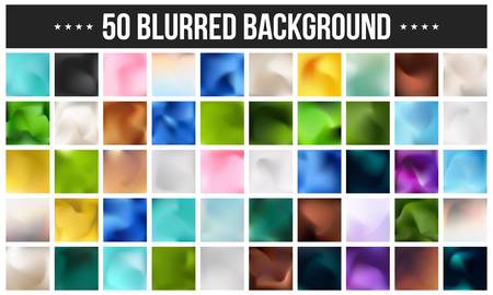 Abstract Creative concept vector multicolored blurred background set. For Web and Mobile Applications, art illustration template design, business infographic and social media, modern decoration.のイラスト素材