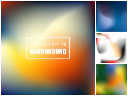 Abstract Creative concept vector multicolored blurred background set. For Web and Mobile Applications, art illustration template design, business infographic and social media, modern decoration.のイラスト素材
