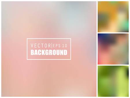 Abstract Creative concept vector multicolored blurred background set. For Web and Mobile Applications, art illustration template design, business infographic and social media, modern decoration.のイラスト素材