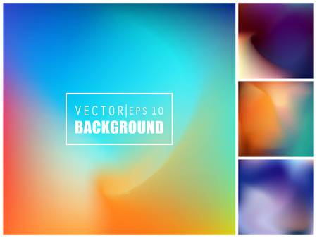Abstract Creative concept vector multicolored blurred background set. For Web and Mobile Applications, art illustration template design, business infographic and social media, modern decoration.のイラスト素材
