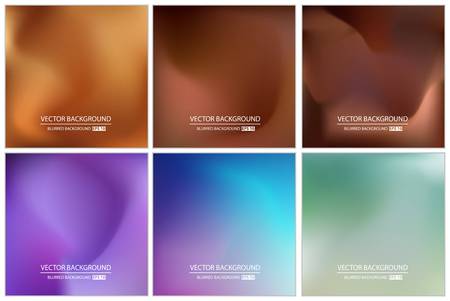 Abstract Creative concept vector multicolored blurred background set. For Web and Mobile Applications, art illustration template design, business infographic and social media, modern decoration.のイラスト素材