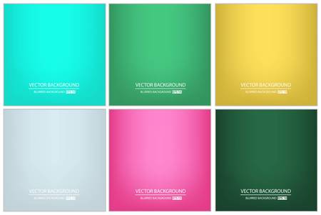 Abstract Creative concept vector multicolored blurred background set. For Web and Mobile Applications, art illustration template design, business infographic and social media, modern decoration.のイラスト素材